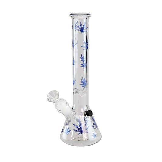 Kolben Bong aus Glas mit Kickloch 25 cm - Smokerhontas