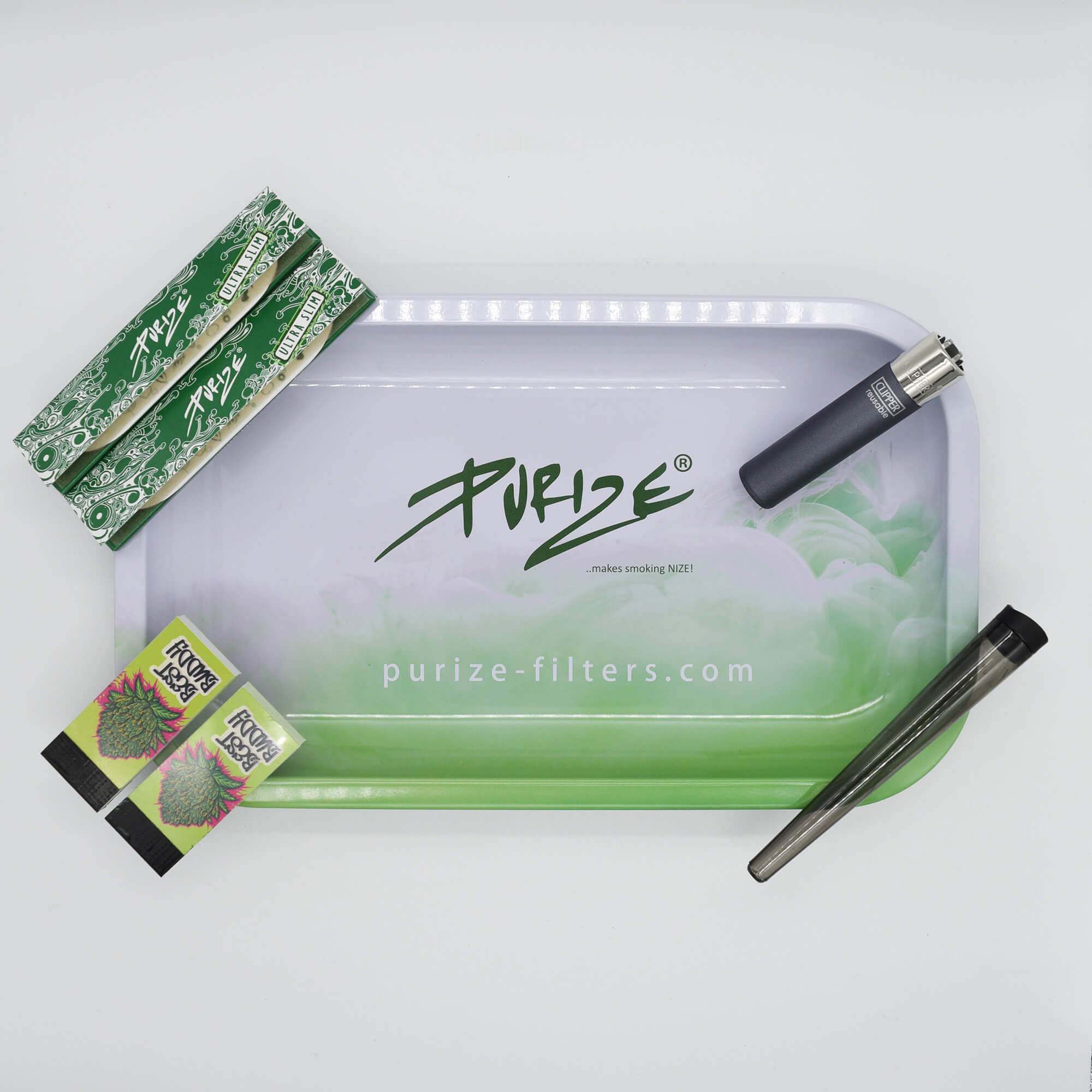 Purize "Smoke Design" Rolling Tray Stoner Set - Smokerhontas