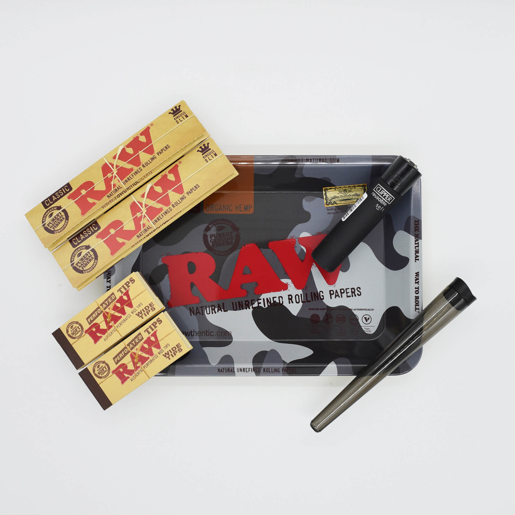 RAW Urban Camouflage Rolling Tray Stoner Set - Smokerhontas