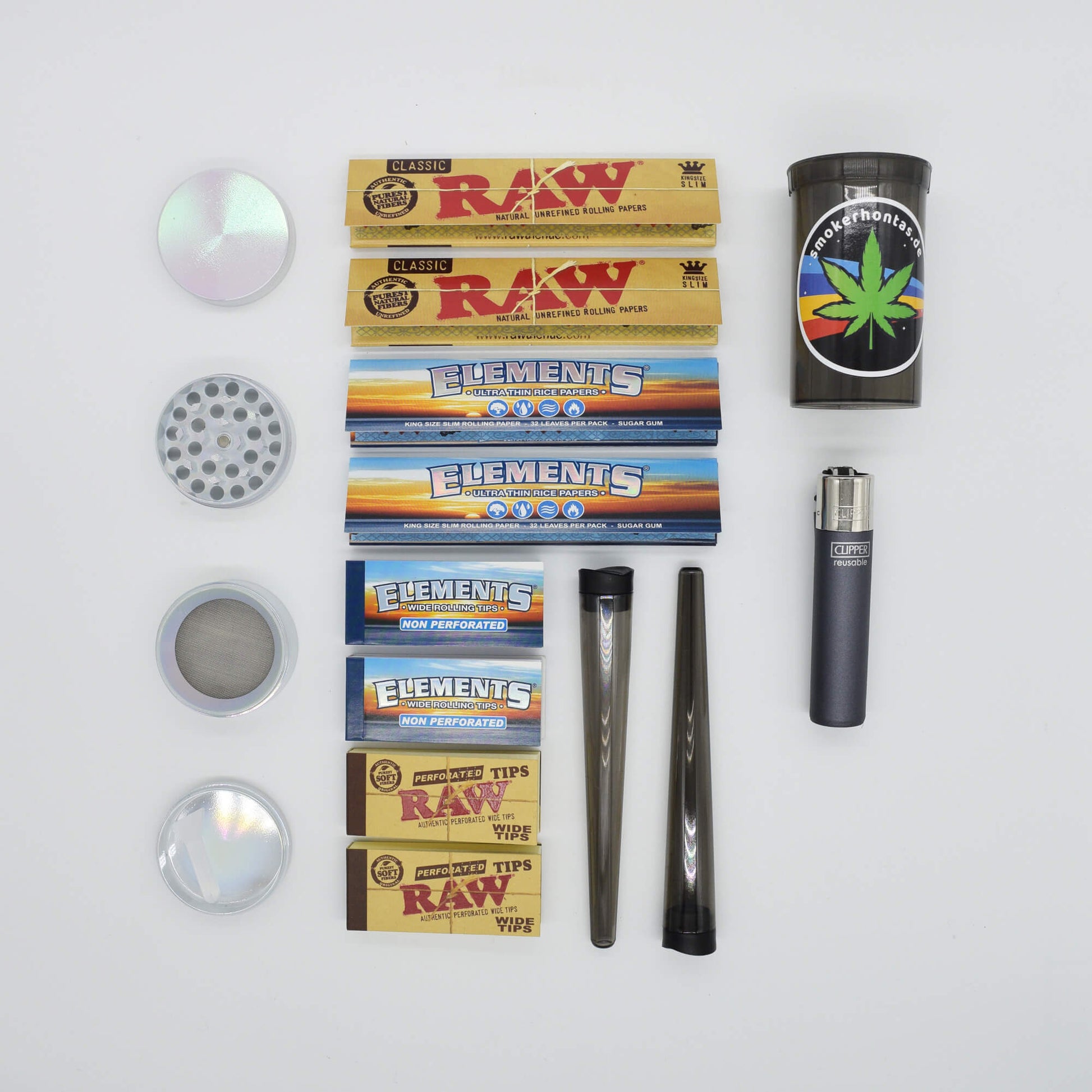 Shell Rainbow White Grinder Starterkit - Smokerhontas