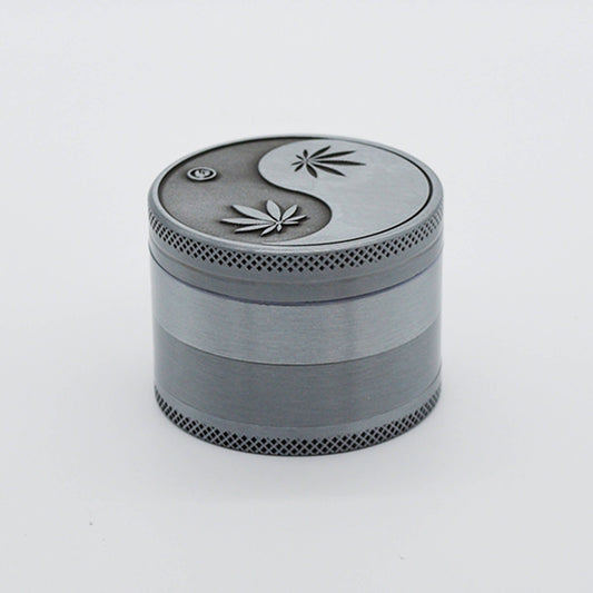 Silver Ying Yang Metall Grinder Ø 50 mm 4 tlg - Smokerhontas