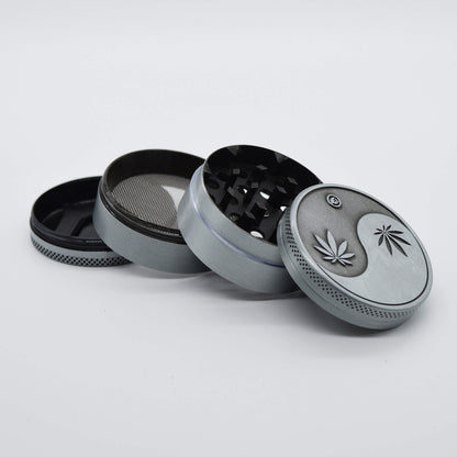 Silver Ying Yang Grinder - Smokerhontas